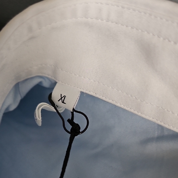 Sandro Light Blue Dress Shirt with White Collar - Picture 4 of 12